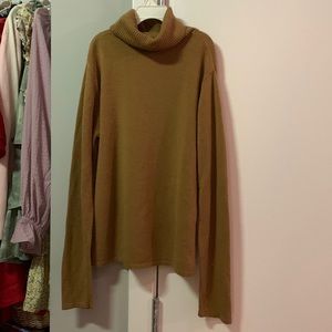 Camel Colored Turtleneck Sweater Top